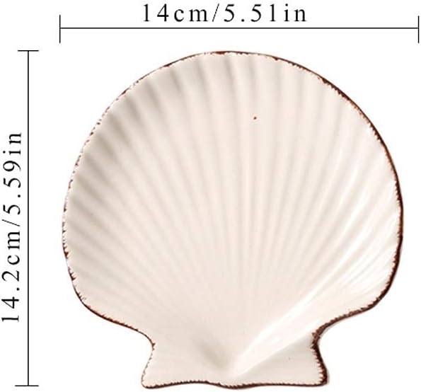 Sauce Dish Set of 2 Sauce Dish Ocean Starfish Shell Fish Shape Ceramic Appetizer Plates Snack Fruit Sushi Dessert Jewelry Plates Dinnerware Trays Home Decoration Dipping Bowls (B)
