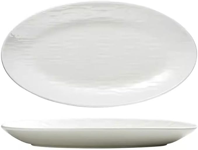 SONGCHAO Party Supplies Steamed Fish Plate, Chopped Pepper Fish Head Plate, Western Food Plate, Vegetable Plate, Dumpling Plate, Large-capacity Ceramic Plate For Home Use Party Plates (Color : White)
