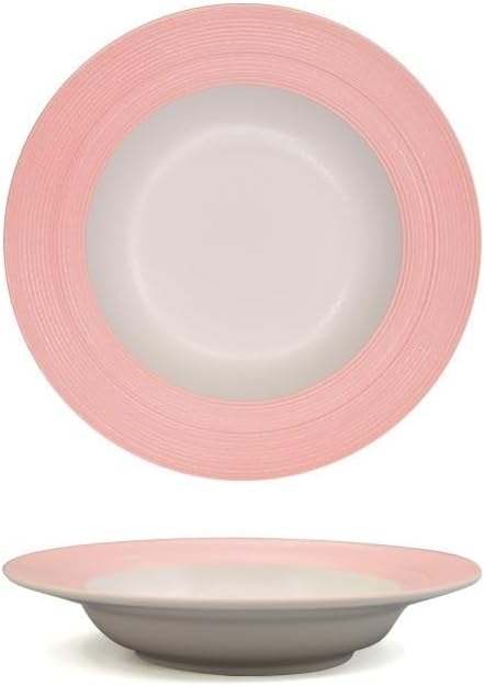 Dessert Plates Simple Ceramic Plate Hotel Restaurant Light Luxury Brushed Dish Dinner Tableware(9inch-pink)