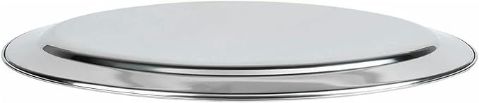 Soro Essentials- 18" x 12" Stainless Steel Oval Serving Platter 7mm Thickness Set of 2- Heavy Weight Serving Tray Party Food Display Tray Ideal for Serving Appetizer Charcuterie Food Snack Dessert