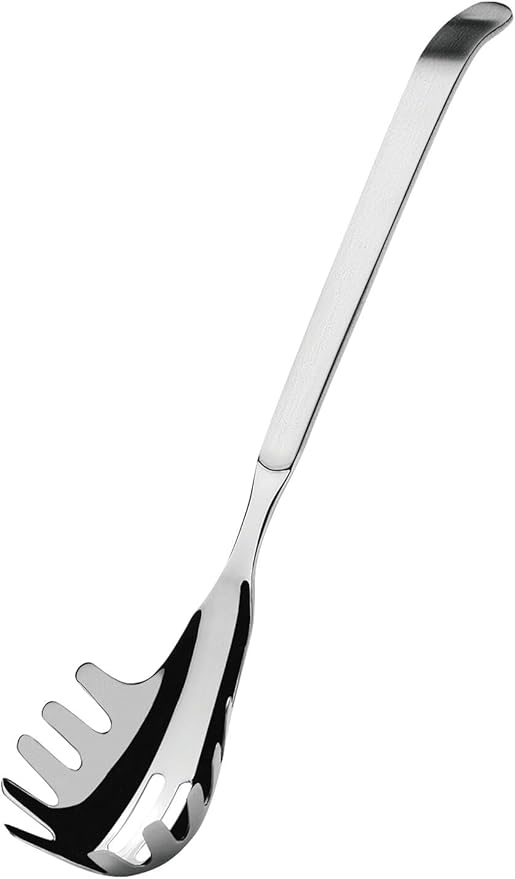 Amefa Stainless Steel Serving Set 3 Piece Kitchen Essentials Pasta/Sauce Set: Spaghetti Server, Serving Spoon, Large Ladle