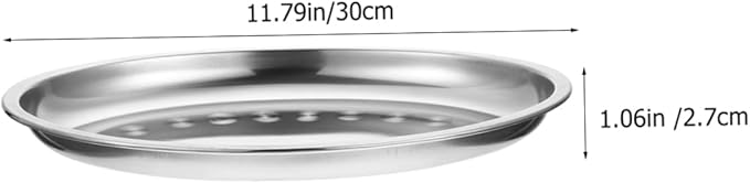 GLEAVI 2pcs Stainless Steel Oval Serving Plate Fish Steaming Dish for Western Cuisine Pastries and Snacks Compact Design for Home and Restaurant Use