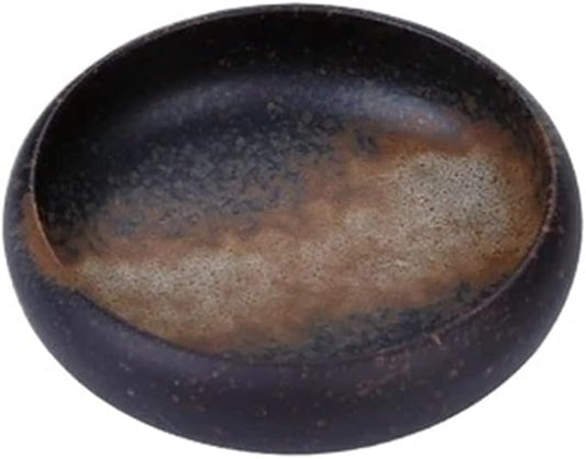 Appetizer Plates Ceramic Dipping Bowls, Soy Sauce Dipping Bowls, Side Seasoning Dish for Sauce Side Dish for Condiment(Brown)