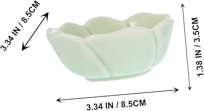 4pcs Sauce Plate Ceramic Sauce Dishes Bowl Vinegar Dish Compact Easy to Carry Random Color