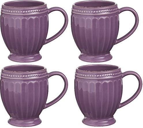 Lenox French Perle Lavender 4 MUGS LIGHT PURPLE New in box