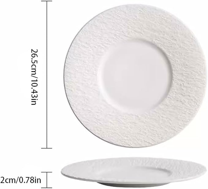 SONGCHAO Party Supplies Western Food Plates, Household Simple Nordic Steak Dinner Plates, Light Luxury Flat Plates, Shallow Plates, Ceramic Tableware Party Plates (Color : A)