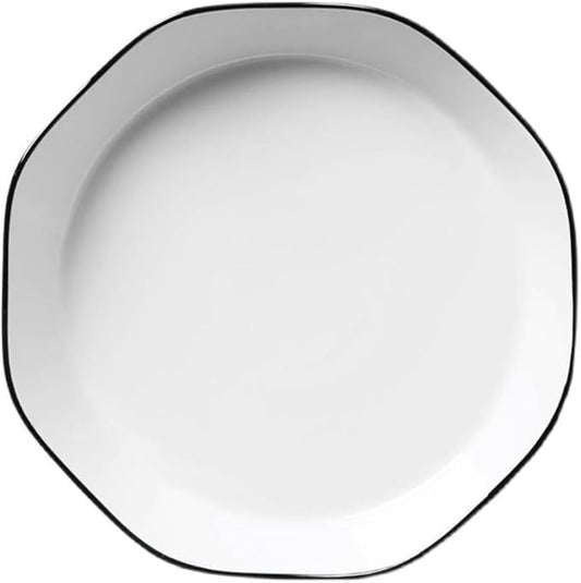 SONGCHAO Party Supplies Ceramic Plate Dish Plate Home Deep Soup Plate Simple Nordic Creative Kitchen Plate Lace Plate Fruit Plate Rice Plate Party Plates