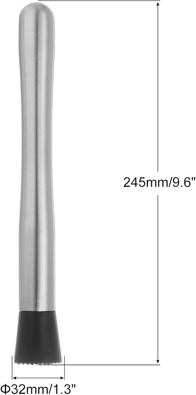 uxcell 10 Inch Stainless Steel Muddler for Cocktail Bar Drink Muddler Bar Tools for Mixing Fruit Drinks Cocktails