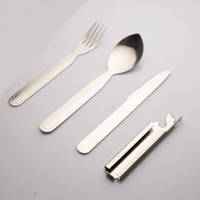 2 Set Picnic Flatware Set, Cutlery Set Extra Strong Ultra Silverware Set, 3 Pieces Knife Fork Spoon Set for Home Use/Travel/Picnic/Camping Utensils Set 2 ggryr nr4ne4 (2 set)