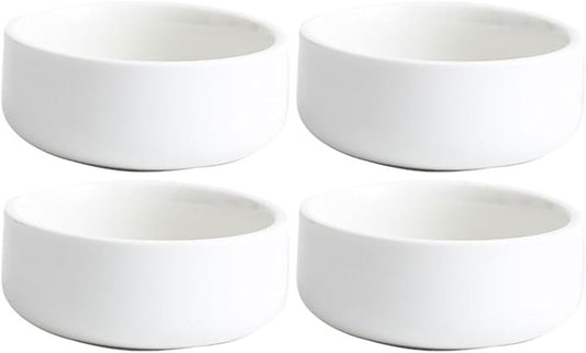 Appetizer Plates Dessert Snack Bowl Ceramic Commercial Hotel Platter Seasoning Sauce Bowl Exquisite Snack Plate for Condiment(White)