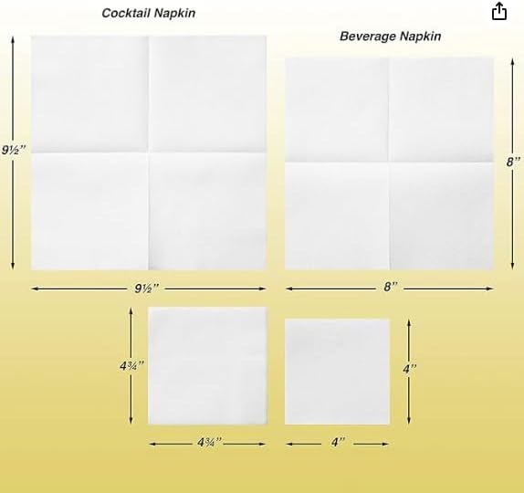 AMERICAN HOMESTEAD White Cocktail Napkins - Premium 4.75"x4.75" Disposable Linen-Like Beverage Napkins - Bulk Square Party Bar Serviettes for Weddings, Parties, Events, and Everyday Use - 600 Count
