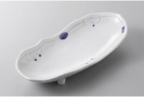 せともの本舗 Appetizer Plate, Bordeaux 3 Legs Included, 10.2 x 4.9 inches (26 x 12.5 x 4.2 cm), Restaurant, Innn, Japanese Tableware, Restaurant, Commercial Use