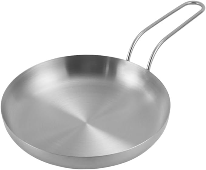 Zerodeko Stainless Steel Food Serving Tray Snack Platter for Appetizers Desserts Pizza Smooth Edges Design for Home Restaurant Use