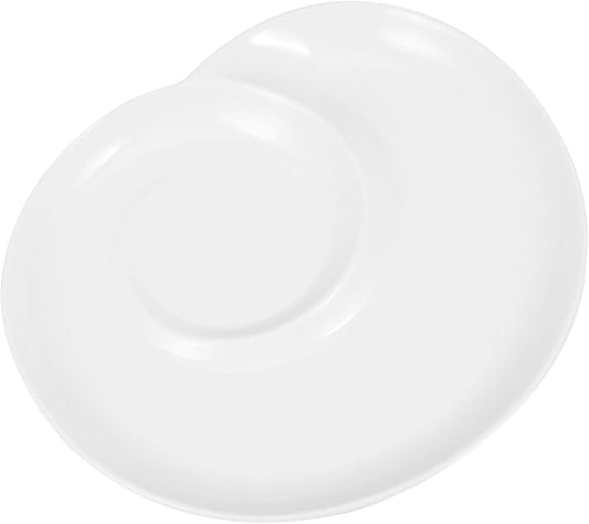 Ceramic Divided Dumpling Plate Decorative Sauce Dish for Sushi Appetizers and Salads Delicate Dessert Plate for Home Events and Gatherings