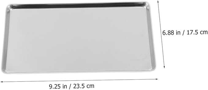 GLEAVI 2pcs Stainless Steel Steaming Tray Noodle Serving Tray for Restaurant and Hotel Use Food Presentation Platters