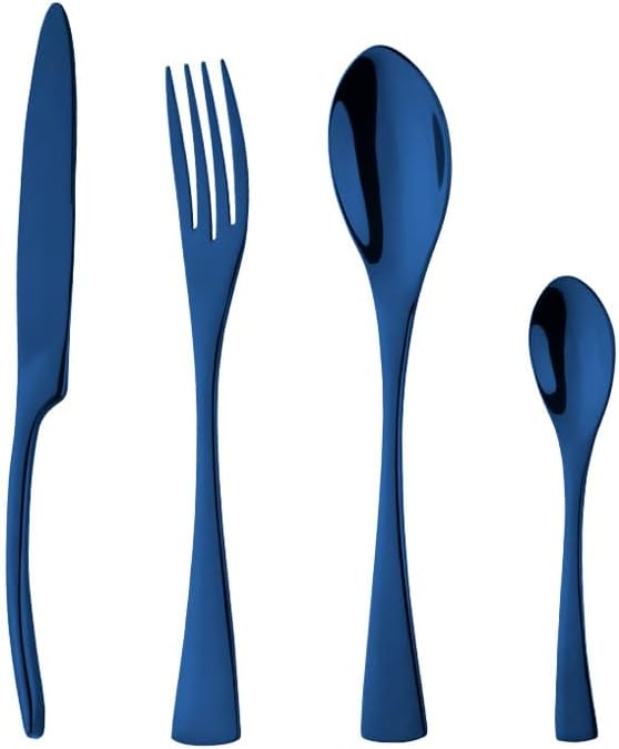 Stainless Steel Flatware serving set,Home Kitchen Eating Tableware Set,Dishwasher Safe,For Home Kitchen Restaurant Hote 4/16/24/32/40/48 Pieces Kaya Knife And Fork Spoon Hotel Home Steak Knife And For