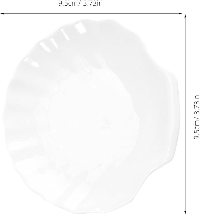UPKOCH 4Pcs Ceramic Shell Plate Scallop Sea Shell Dinner Plates Dessert Appetizer Salad Dishes Sushi Serving Platter 4inch