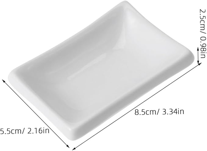 2pcs Ceramic Snack Plate Condiment Appetizer Serving Tray Sauce Dishes