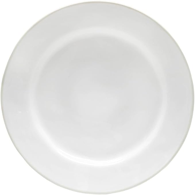 Costa Nova Ceramic Stoneware 11'' Dinner Plate - Beja Collection, White & Cream | Microwave & Dishwasher Safe Dinnerware | Food Safe Glazing | Restaurant Quality Tableware