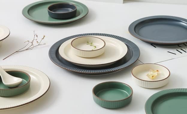 123Arts Ceramic Sauce Dish Seasoning Dish Sushi Soy Dipping Bowl Appetizer Plates, Set of 4