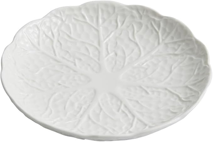 Appetizer Plates Western Steak Plate Household Dish Plate Ceramic Creative White Shallow Plate Fruit Salad Plate Cheap Plates(Large)