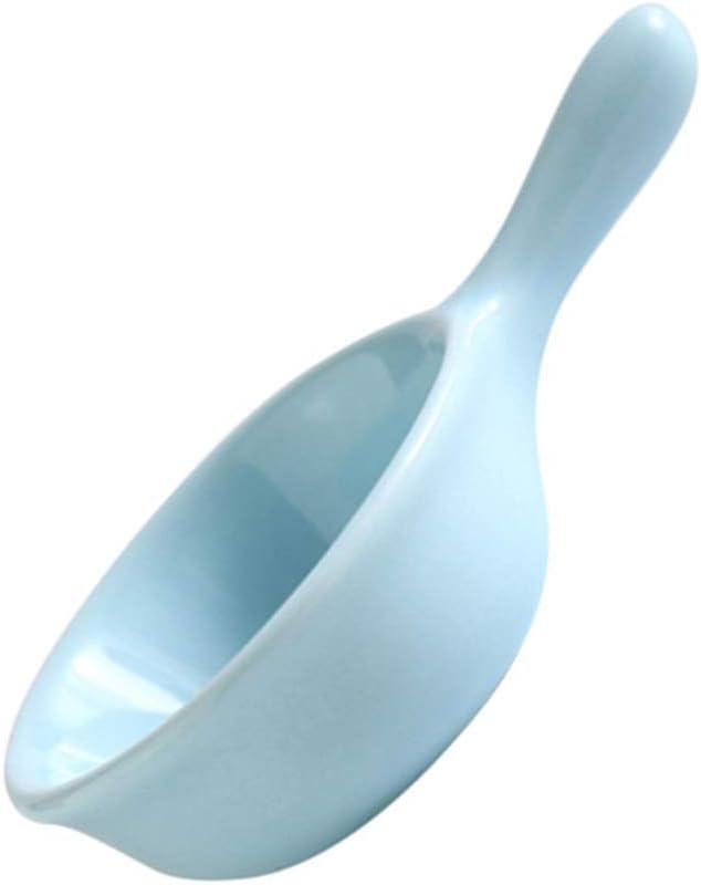 Ceramic Sauce Dish with Handle Seasoning Dish Sushi Soy Dipping Bowl Appetizer Plates for Wedding Home Party 40ML-Bue