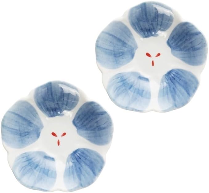 FAREWELL Dipping Bowls Ceramic Soy Sauce Plate Shape Soy Sauce Plate Dip Dishwashing Condiment Plate Soy Sauce Kitchen BBQ Sauce Appetizer Set Appetizer Bowls (Color : A)