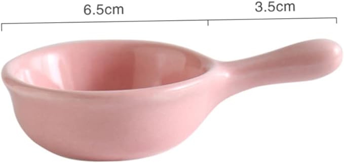 Healifty Ceramic Sauce Dishes with Handle Creative Mini Appetizer Plates for Dipping and Seasoning for Home School and Restaurants Dish