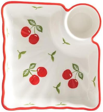 Multi Purpose Appetizer Ceramic Tray Vinegar Bowl Elegant Sushi Cookie Serving Dishes Dipping Sauce Plate for Dumplings French Fries Snacks Homes Restaurants Design Sense Souvenirs