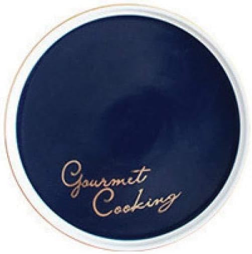 Blue Black Ceramic Standing Plate Salad Plate Simple Ceramic Plate 8 Inch-Blue English-plate
