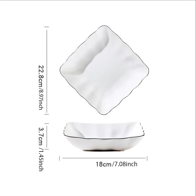 SONGCHAO Party Supplies Plate, dish, household ceramic plate, fruit plate, salad plate, Nordic home dining plate, cute dessert plate Party Plates