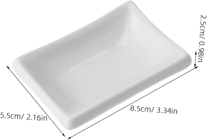 Alipis Soy Sauce Dishes 3 Inch Ceramic Sauce Plate Appetizer Serving Tray Snack Serving Tray for Condiments