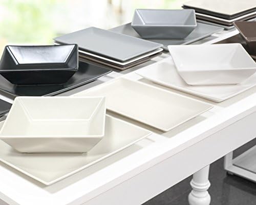 H&H Flat Plates Set, Ceramics: Stoneware, White