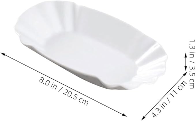 SECFOU 2pcs Appetizer Plates for Snacks Dips and Fruits Creative Porcelain Dessert and Salad Plates for Kitchen Parties and Gatherings for Serving Appetizers and Side Dishes