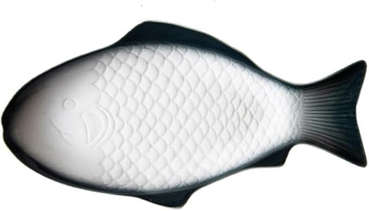 Ceramic Fish Shaped Serving Plate Dark Green Dish for Snacks and Appetizers Unique Design for Home Dinners Parties and Restaurants Eye-catching Tableware