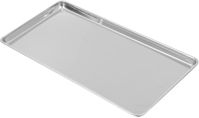 IMIKEYA Rectangular Stainless Steel Food Tray Versatile Serving Platter for Bbq Picnics and Parties and Easy to Clean