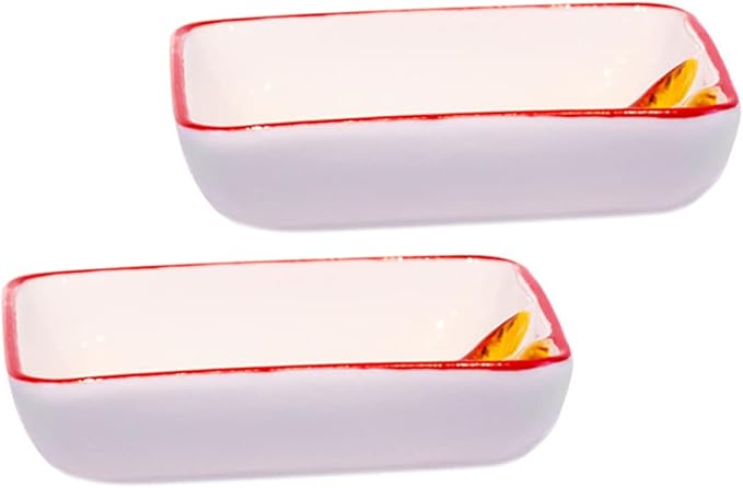 PRETYZOOM 2Pcs Mushroom Ceramic Dipping Bowls Japanese Style Seasoning Dish for Soy Sauce Condiments and Appetizers Kitchen Supply