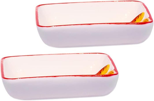 PRETYZOOM 2Pcs Mushroom Ceramic Dipping Bowls Japanese Style Seasoning Dish for Soy Sauce Condiments and Appetizers Kitchen Supply