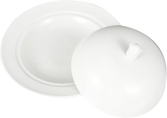 Zerodeko 1pc Ceramic Plate Lid for Steak and Snacks Dish for Restaurants and Hotels Easy to Clean and Microwave Safe Versatile Food Serving
