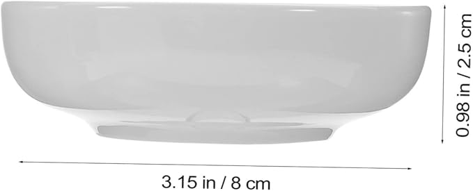 PRETYZOOM Appetizer Plates 6pcs Round Sauce Bowl for Sushi Sauce White Porcelain Holder