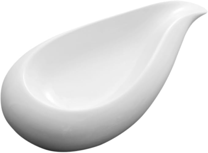 OUNONA Ceramic Appetizer Serving Plate Irregular Food Dish for Cold Foods Nuts and Seasonal Delights Dishwasher Safe for Home and Restaurant Use