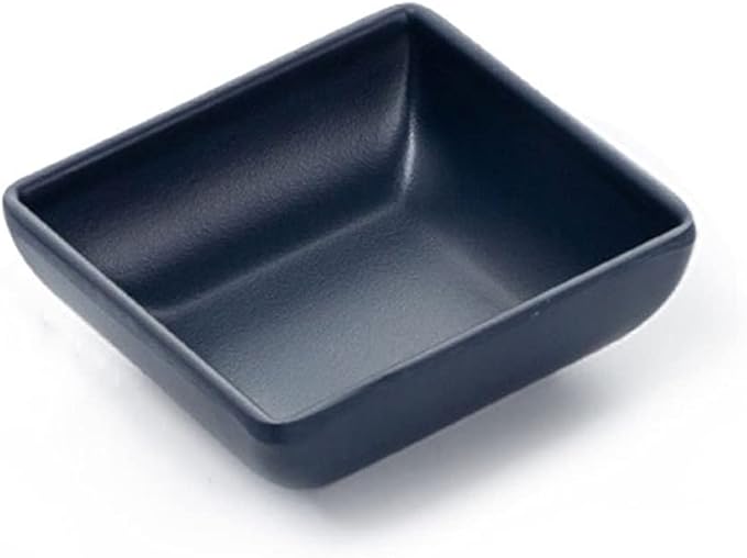 Condiment Tray Soy Sauce Dish Set of 10 Melamine Plastic Dipping Bowls Mini Appetizer Plates for Sushi Ketchup Soy Sauce Vinegar Serving Seasoning Dishes Dip Sets(B)