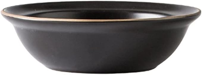 Dinner Plate Simple Ceramic Dinner Plates Creative Grey Nordic Plate Household Dishes and Bowls Porcelain Tableware for Kitchen(5.5 Inch Bowl Black)