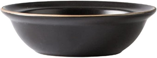 Dinner Plate Simple Ceramic Dinner Plates Creative Grey Nordic Plate Household Dishes and Bowls Porcelain Tableware for Kitchen(5.5 Inch Bowl Black)