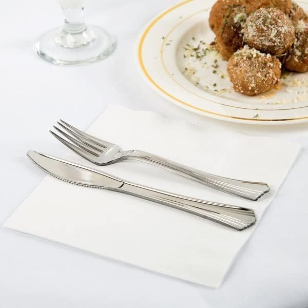 600 Pack Cocktail Napkins Paper - 3-Ply Quality White Beverage Napkins - Restaurant, Event, Café, Party, Bar Napkins - 10" x 10" Unfolded
