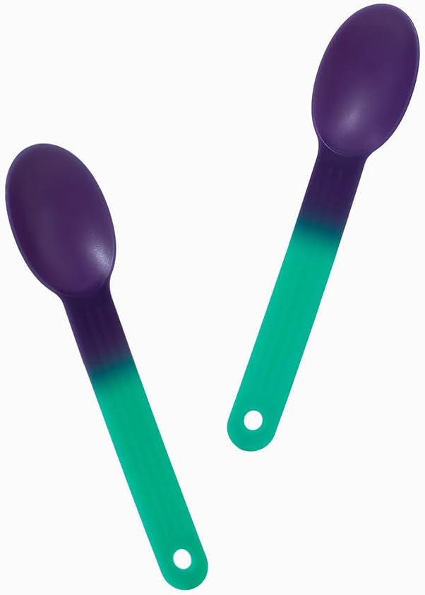 1000-Count XL Color Changing Ice Cream Plastic Spoons | Changes Green to Purple When Cold | Perfect for Birthdays, Parties | Frozen Dessert Supplies