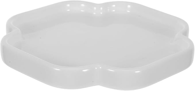 Compact Chinese Style Appetizer Plates for Snacks Desserts Fruits Elegant Porcelain Platter for Dining Decorative Use Space Saving Design