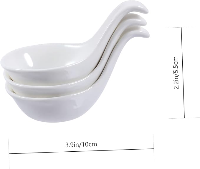 3Pcs Ceramic Appetizer Plates with Caviar Spoon Black Truffle Goose Liver Dipping Dish Stylish Seasoning Dish for Sauces Condiments for Modern Dining