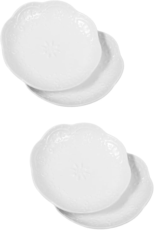 4pcs Soy Sauce Dipping Plate Ceramic Sauce Bowl Seasoning Plate Appetizer Dish Bowl Kitchen Essential