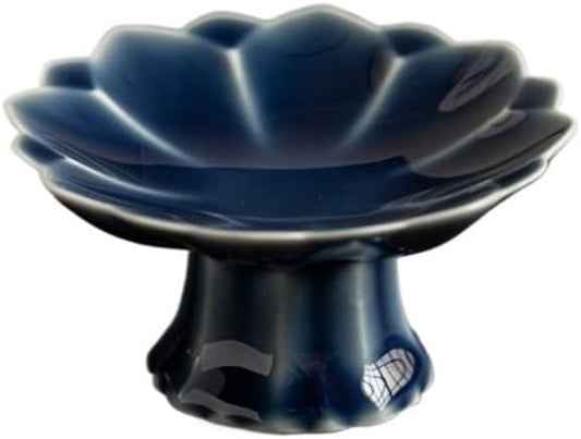 Appetizer Plates Serving Platter Decoration Multipurpose Ceramic Tray Serving Plate Fruit Bowl for Condiment(Blue)
